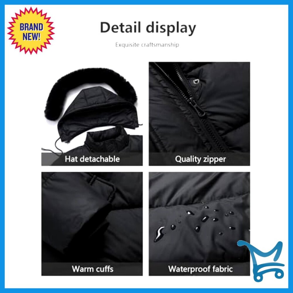 Plus Size Down Coat Waterproof Windproof Detachab… - image 5